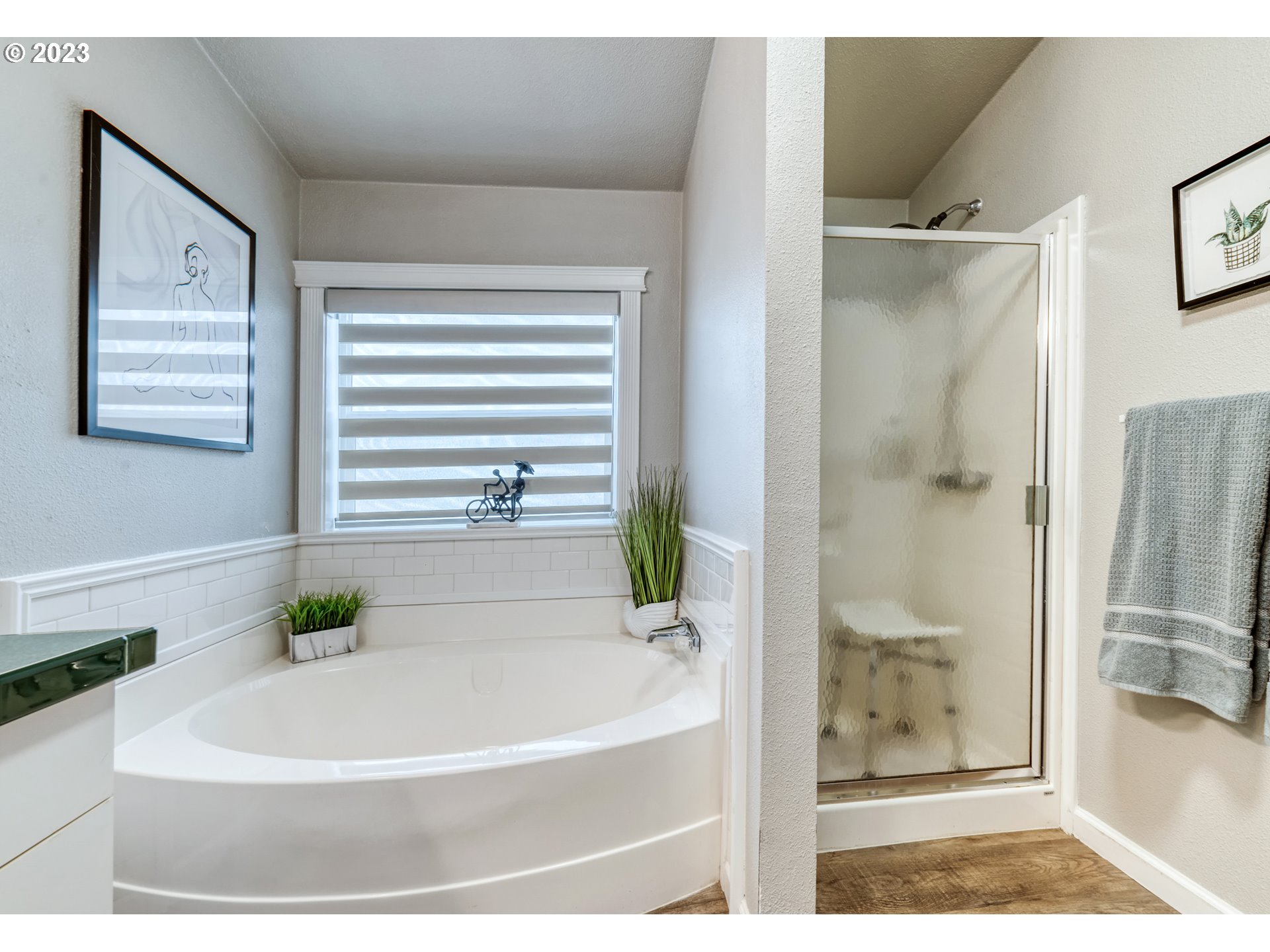 2580 Maia Loop Springfield, OR 97477 - Photo 21 of 29 a bathroom with a bathtub and a shower