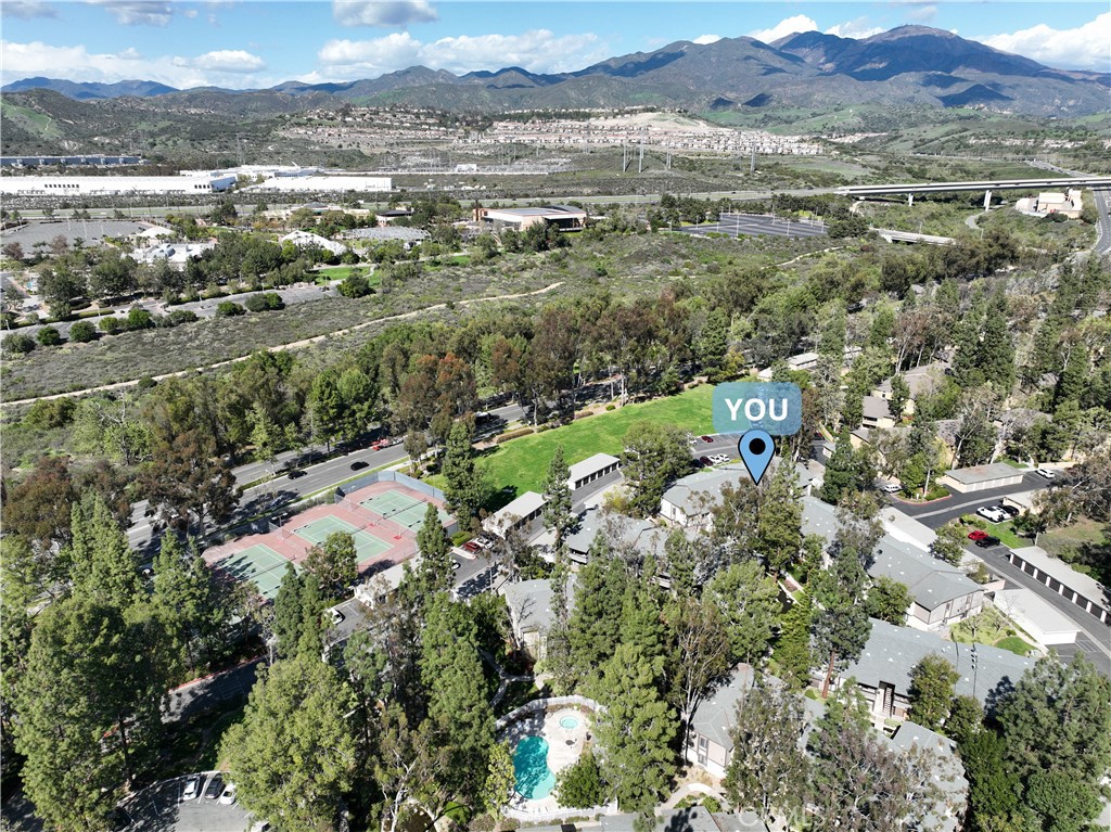 20702 El Toro Road, Unit 379 Lake Forest, CA 92630 - Photo 30 of 45 Arial view of your location proximity to association pool, spa, and courts. Close...but not too close ;)