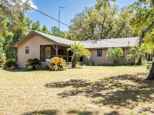 a view of a house with a patio
