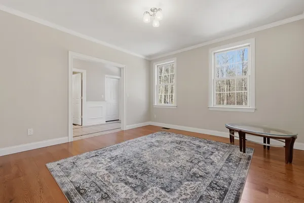 a view of an empty room and window