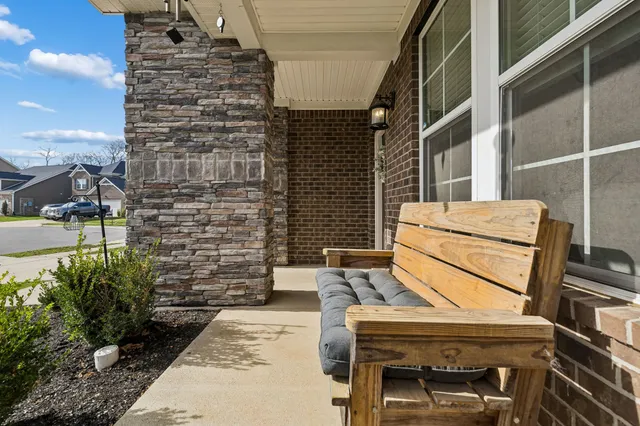 a terrace with sitting area