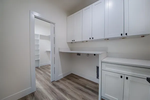 a view of a room with an empty space