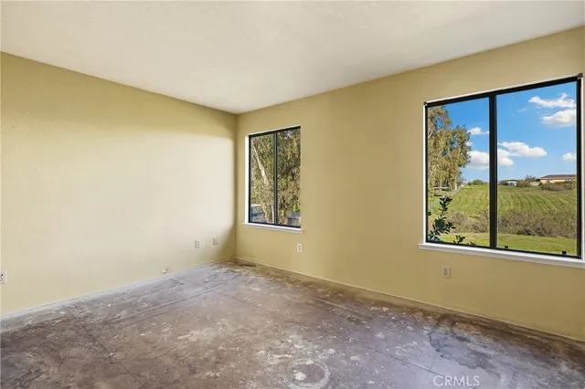 an empty room with a window