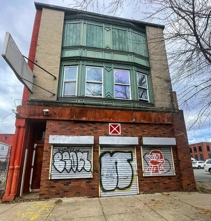 a sign on the side of a building