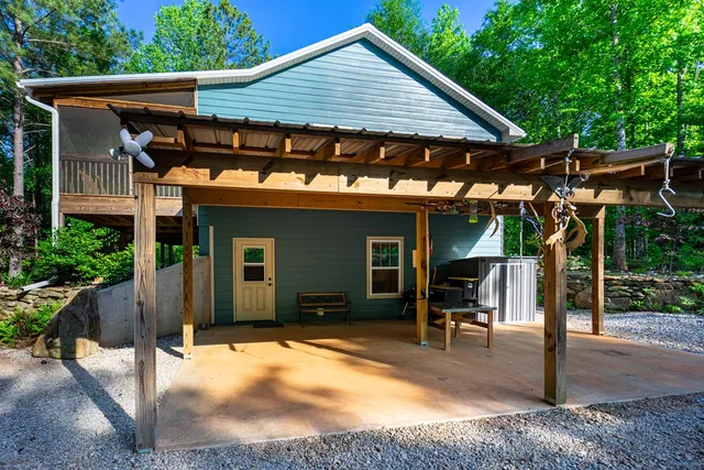 a view of a house with a patio