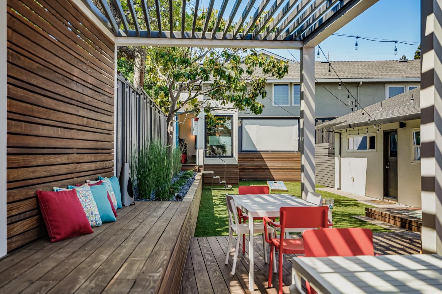 775 Pico Avenue San Mateo, CA 94403 - Photo 53 of 66 a view of balcony with wooden floor and outdoor seating
