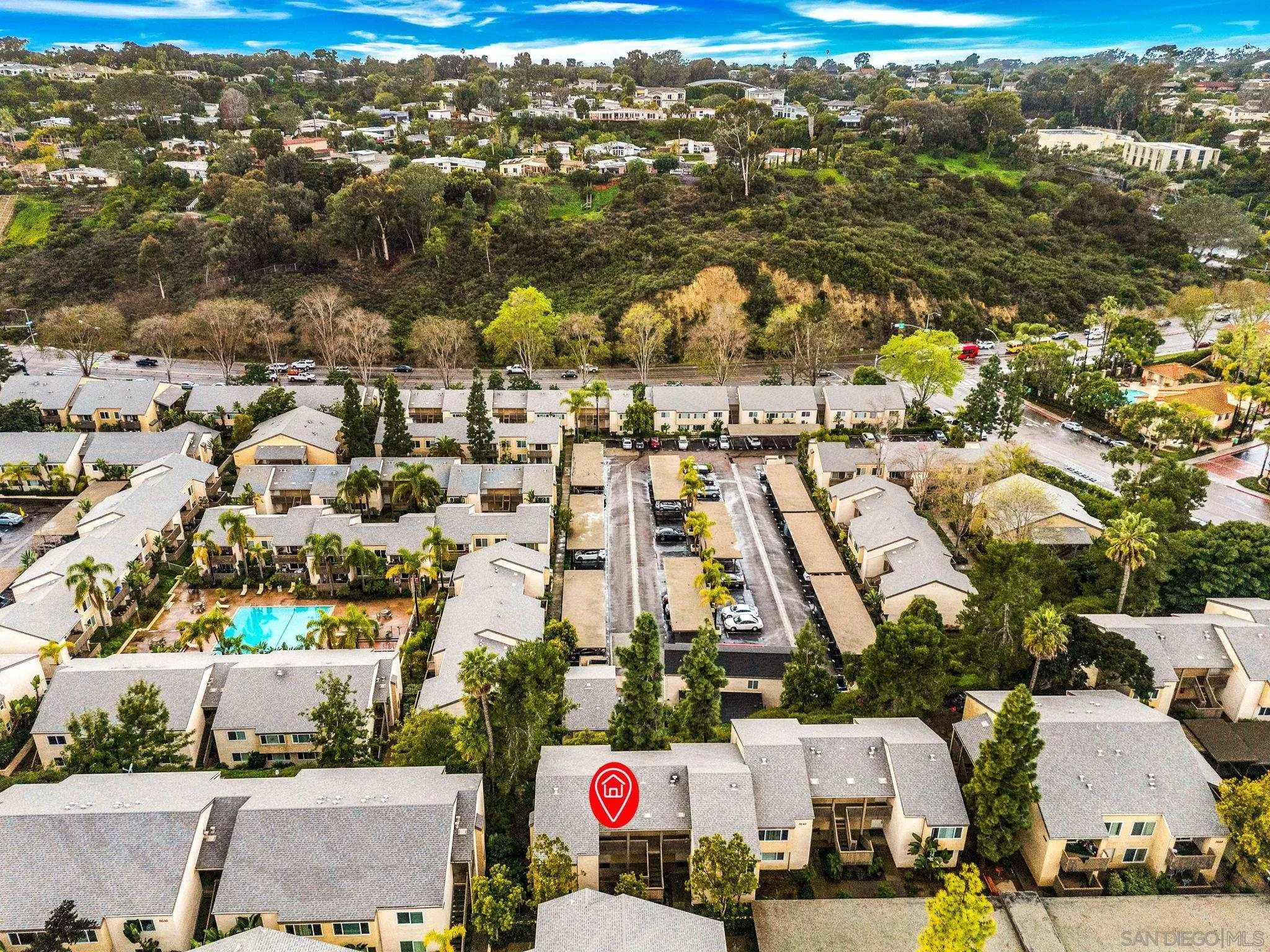 8640 Via Mallorca, Unit A La Jolla, CA 92037 - Photo 23 of 24 an aerial view of residential building and parking space