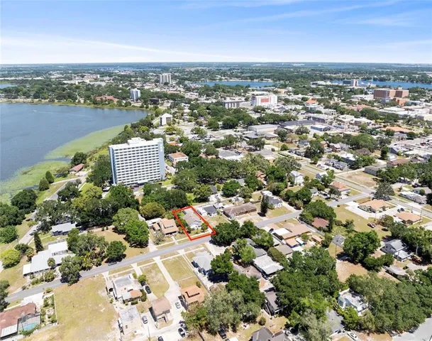 an aerial view of a city with lots of residential buildings