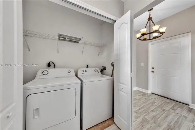 a view of washer and dryer