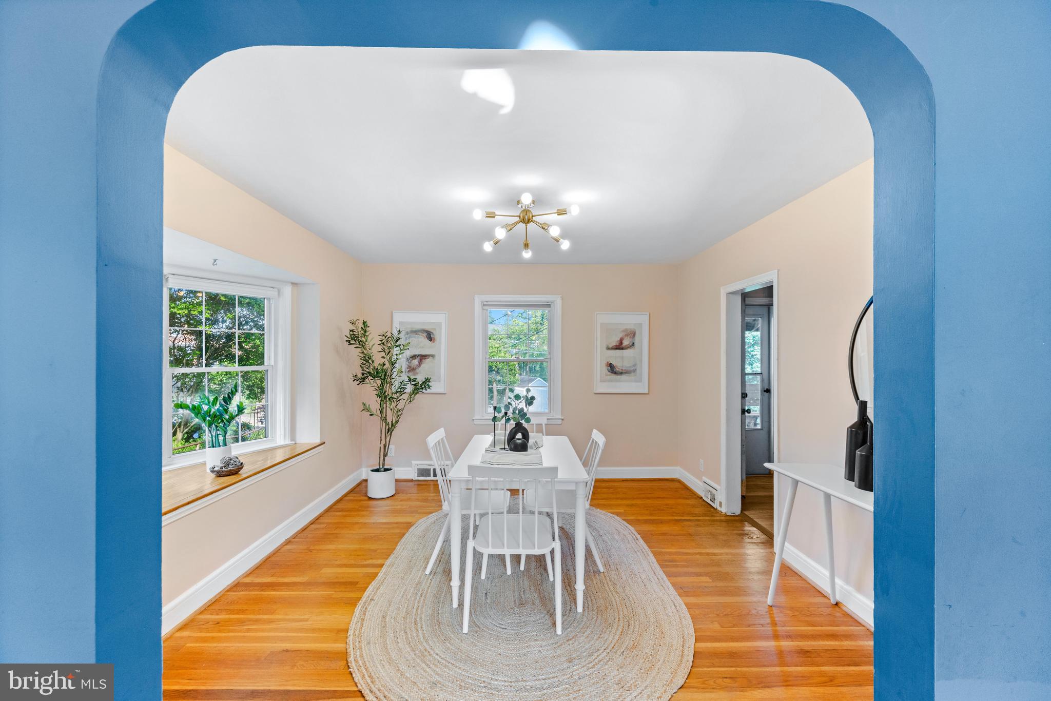 1840 Deveron Road Towson, MD 21286 - Photo 15 of 43 a view of a dining room with furniture and a large window