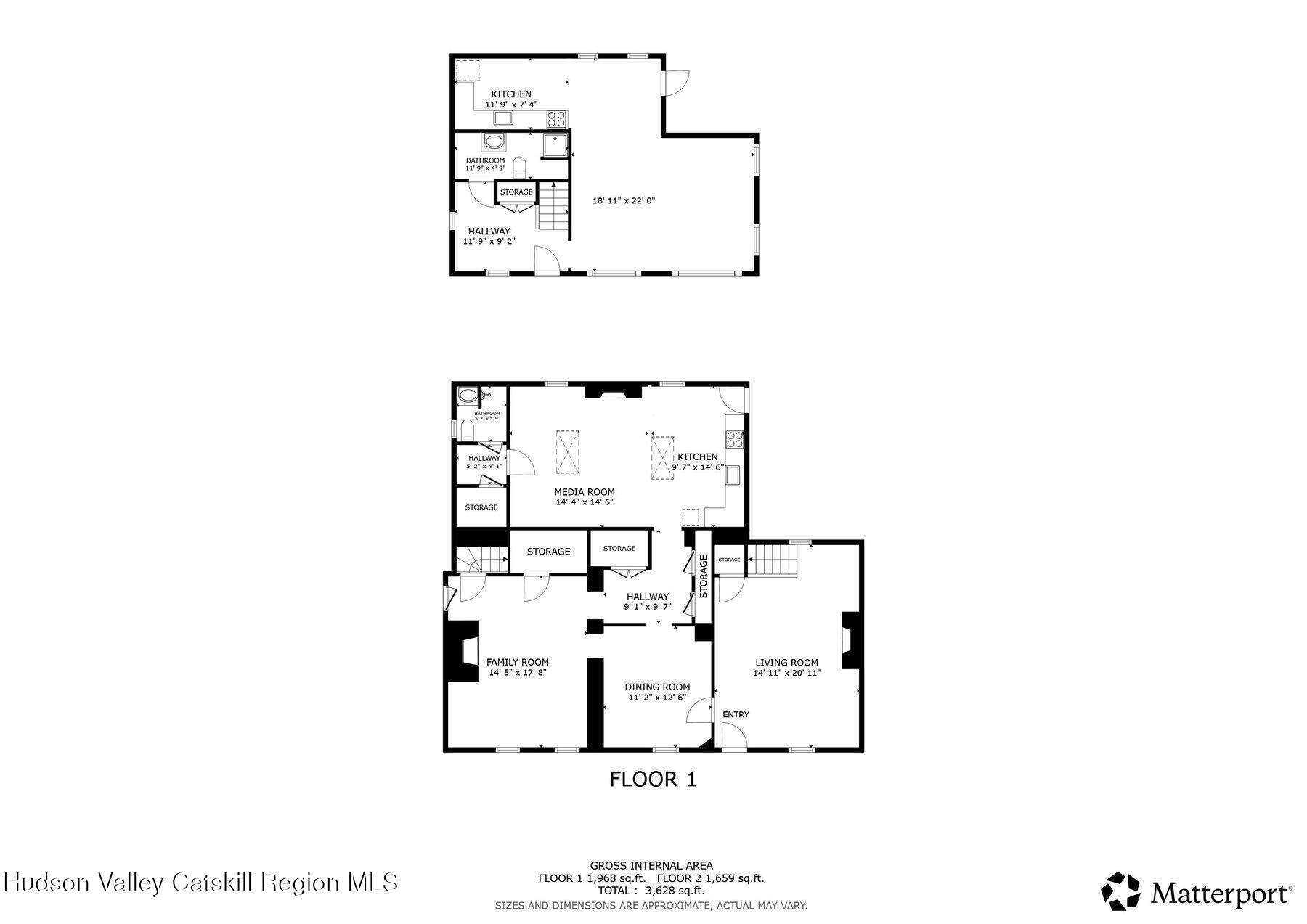 392-396 Cottekill Road Kingston, NY 12401 - Photo 33 of 34 a picture of floor plan