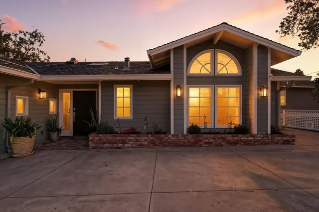 a front view of a house