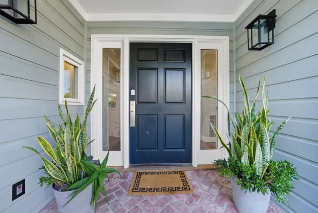 a view of front door of house