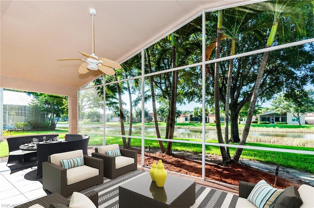 9381 Springview Loop Estero, FL 33928 - Photo 4 of 35 a building outdoor space with patio furniture and a garden