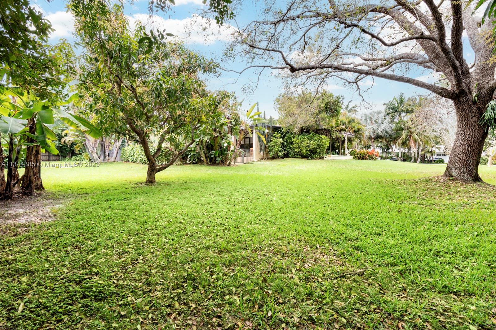 12555 Moss Ranch Road Pinecrest, FL 33156 - Photo 23 of 26 a view of white house with a big yard and large trees