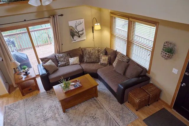 a view of backyard with plants and trees