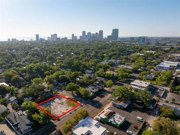 an aerial view of a city with lots of residential buildings