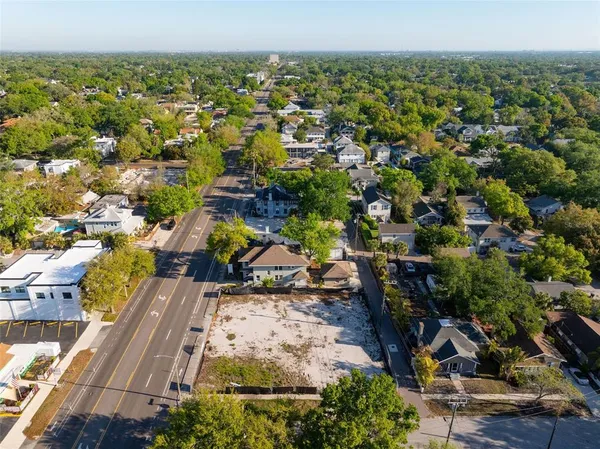 an aerial view of multiple house