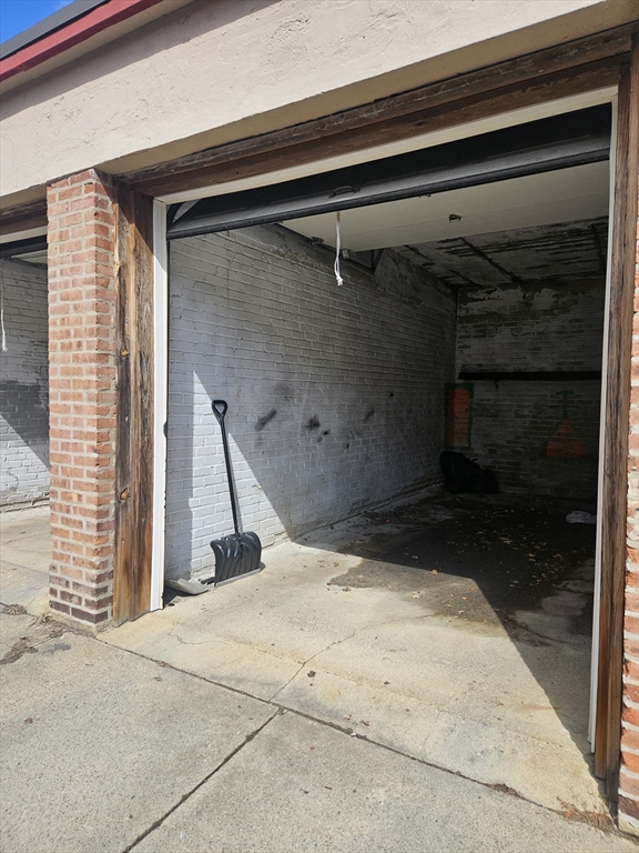 a view of wooden door