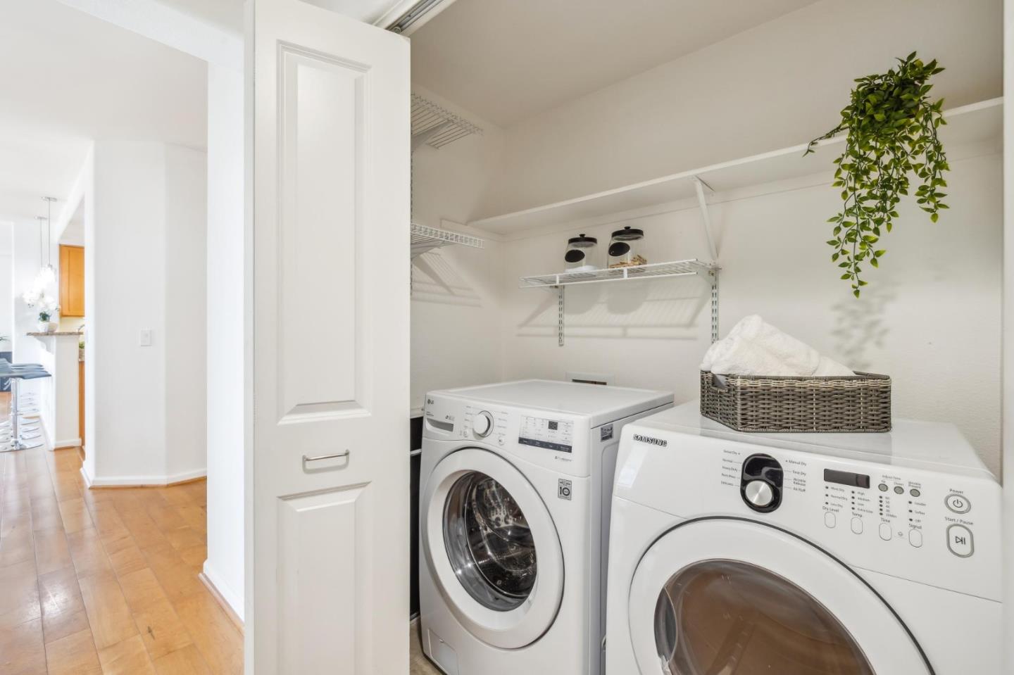1388 Broadway, Unit 209 Millbrae, CA 94030 - Photo 32 of 40 a utility room with dryer and washer