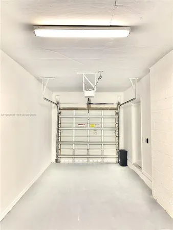 a view of a garage