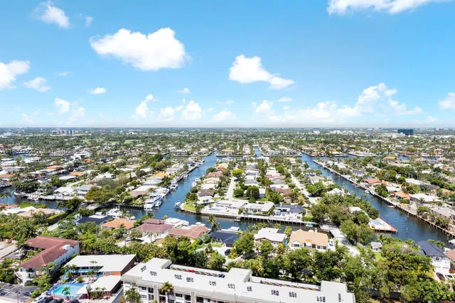 an aerial view of a city