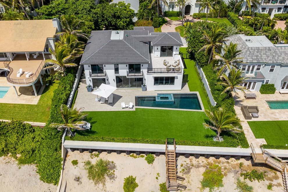 6029 Old Ocean Boulevard Ocean Ridge, FL 33435 - Photo 9 of 13 an aerial view of a house with garden space and street view