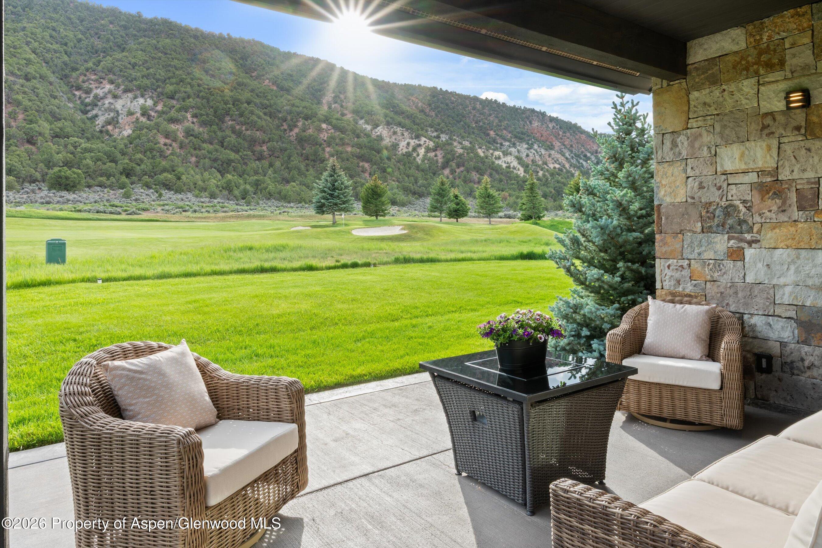 285 Saddleback Road Carbondale, CO 81623 - Photo 46 of 55 back patio looking onto 3rd fairway