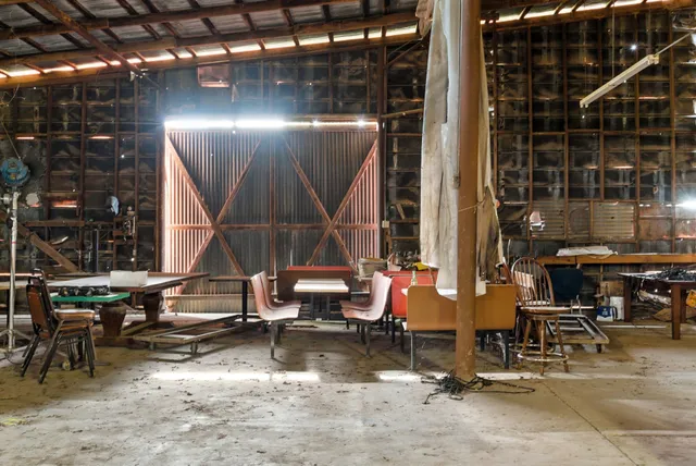 a view of a door and storage