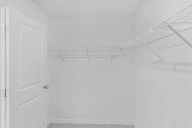 a view of a closet area