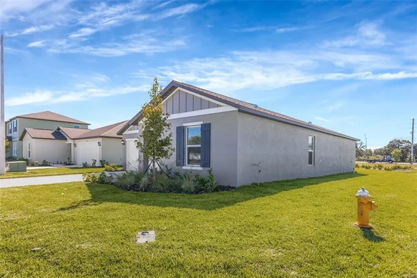 a house view with a garden space