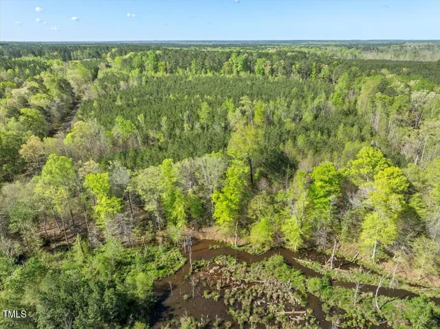 a view of a yard with an trees