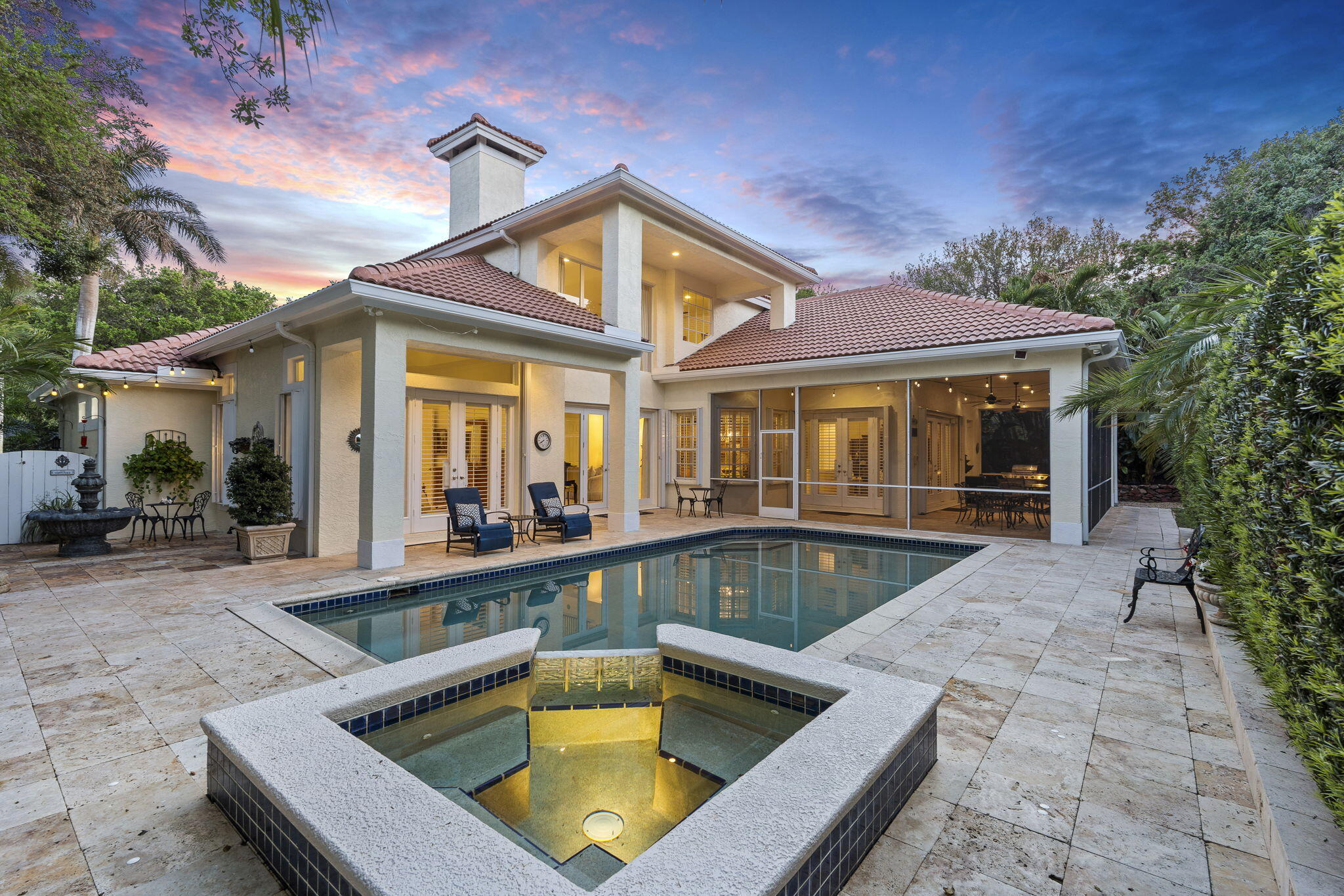 4 Castle Hill Way Stuart, FL 34996 - Photo 39 of 52 a view of a house with swimming pool and sitting area