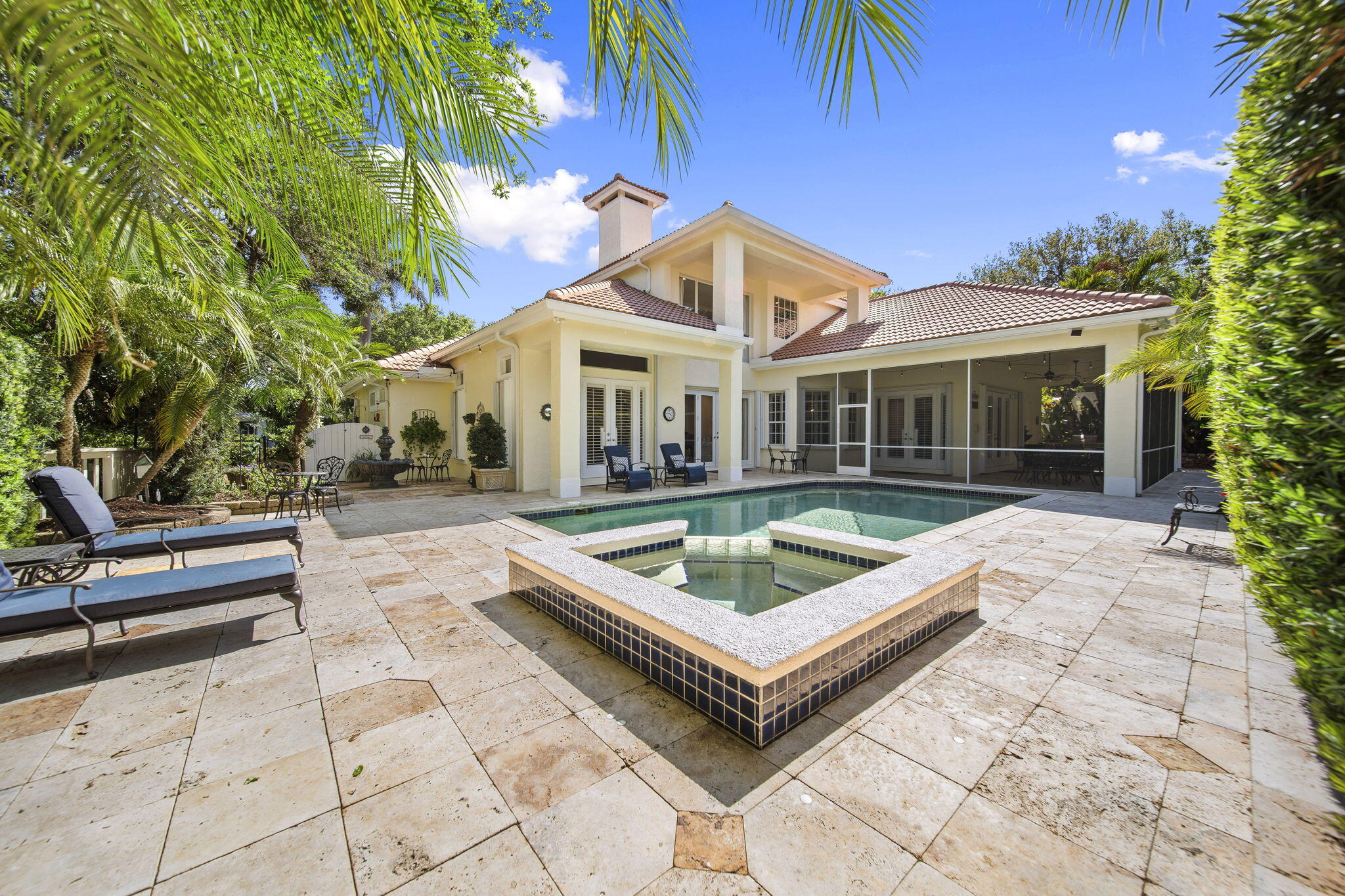 4 Castle Hill Way Stuart, FL 34996 - Photo 40 of 52 a view of house with swimming pool and sitting area