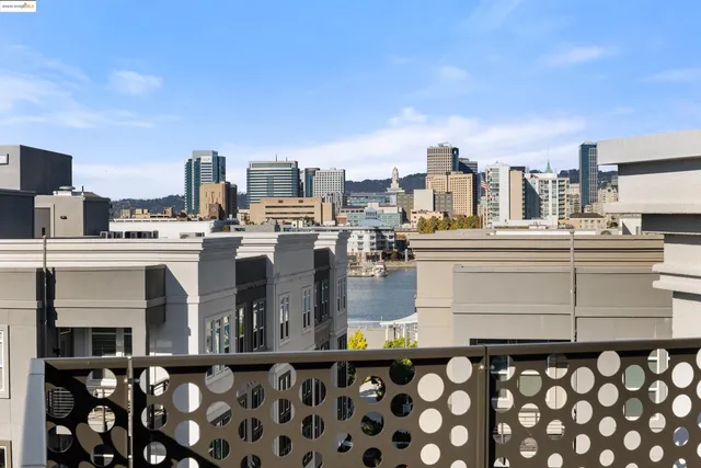 a view of a city with tall buildings