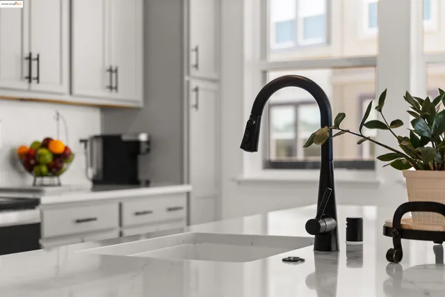 a close view of sink and tap