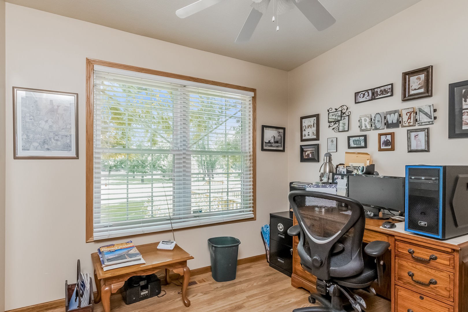 7911 South Sugar Island Road Chebanse, IL 60922 - Photo 12 of 16 a view of a workspace with furniture and a window
