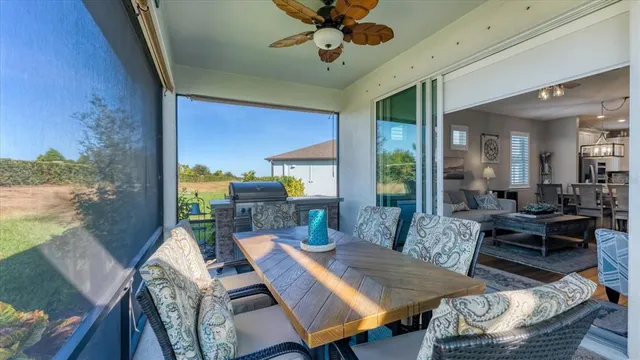a outdoor living space with furniture and garden view