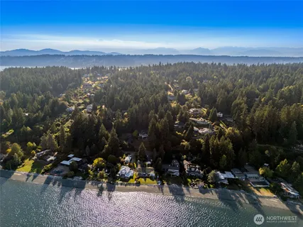 a view of a city with sunset view