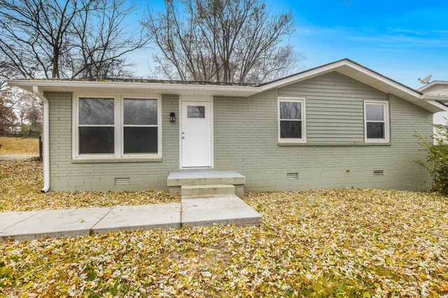 a front view of a house