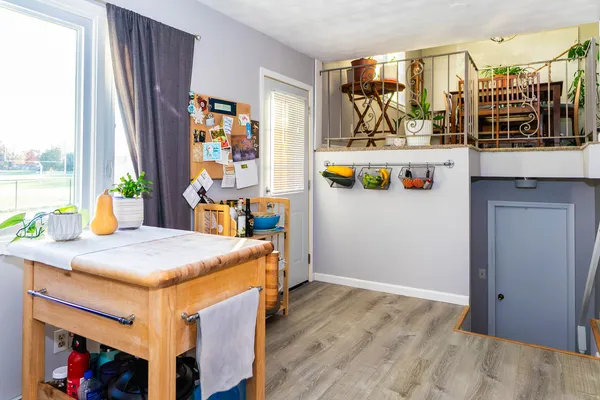 a room with storage and utility