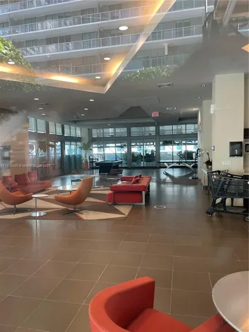 a gym hall with exercise machine