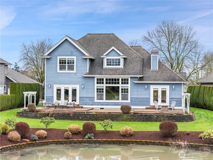 a front view of a house with swimming pool