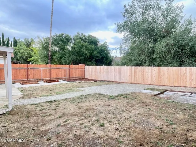 a backyard of a house