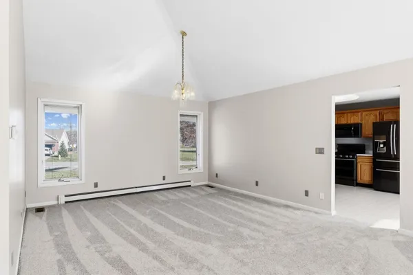 an empty room with window