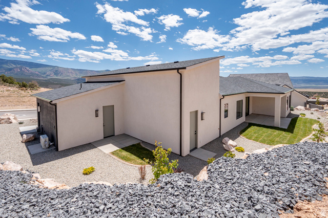 2862 South Mountain Rnch Road Cedar City, UT 84720 - Photo 55 of 64 Contemporary residence featuring a stucco exterior and dark trim accents