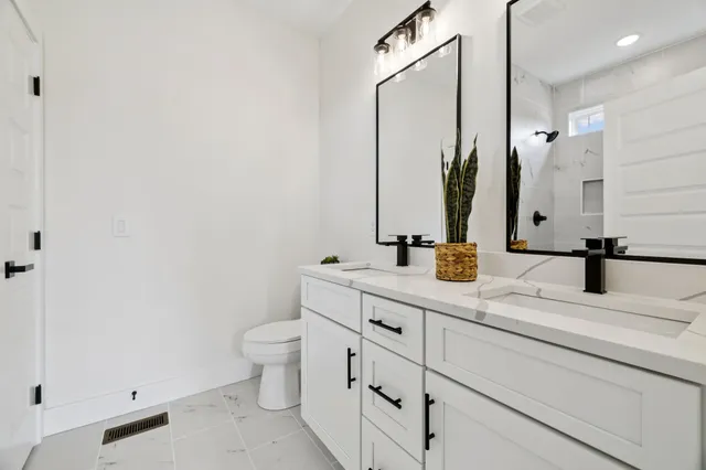 a view of a room with rack on the wall