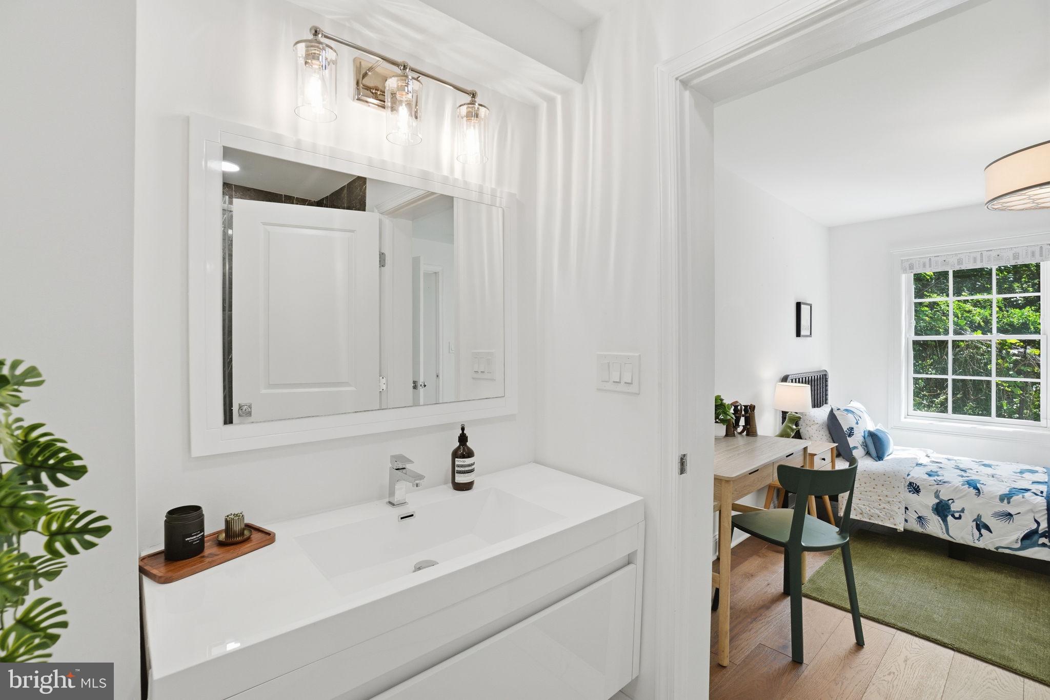 2800 Adams Mill Road Northwest, Unit 2 Washington, DC 20009 - Photo 26 of 32 a bathroom with a sink and a mirror