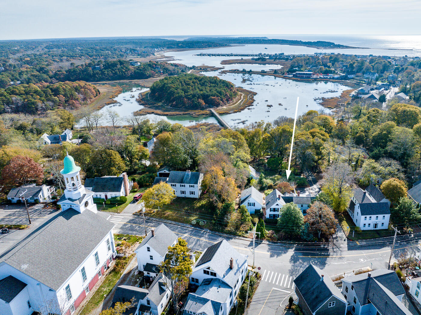 223 Main Street Wellfleet, MA 02667 - Photo 3 of 70 an aerial view of a houses with outdoor space