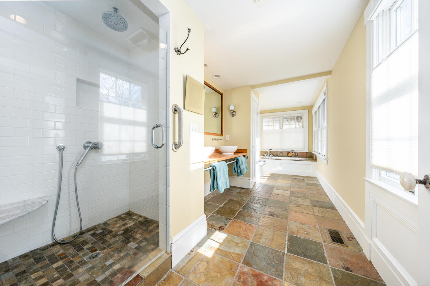 223 Main Street Wellfleet, MA 02667 - Photo 33 of 70 a view of a bathroom with a bathtub and a shower